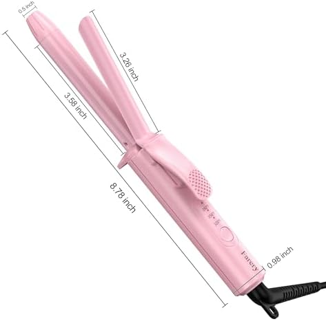 Mini Curling Iron for Short Hair, 1/2 Inch Travel Size Curling Iron Dual Voltage, Ceramic Mini Hair Curler with 3 Adjustable Temperature, Infused with Keratin & Argan Oil, with Storage Bag