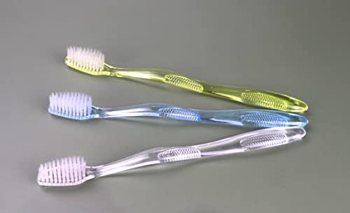 Disposable Toothbrushes with Toothpaste Individually Wrapped, 60Pack Manual Disposable Travel Toothbrushes Bulk, Adult Kid Travel Toiletries, 3 Colors