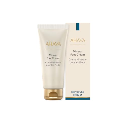 AHAVA Dead Sea Water Mineral Foot Cream - Nourishes & Hydrates Dry Soles, Prevents Cracks & Irritations, with Witch Hazel Leaf, Osmoter blend, Jojoba, Avocado, Sweet Almond & Wheat Germ Oil