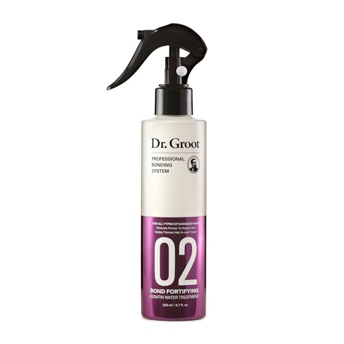 Dr. Groot Bond Fortifying Keratin Treatment, Clinically Proven for Repair and Thickening of Dry, Thin, Damaged Hair - Hair Mask, Glass Hair Effect, Korean Professional Bonding System