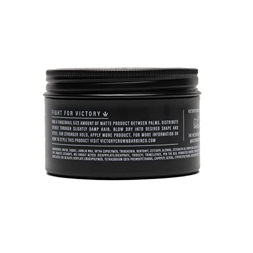 Matte Pomade High Hold & No Shine Hair Styling Wax for Natural & Sophisticated Looks, 3.4 Oz