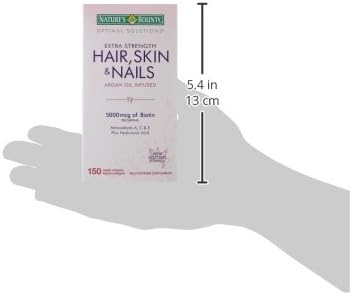 Nature's Bounty Optimal Solutions Hair Skin & Nails Extra Strength Softgels, 150 Count
