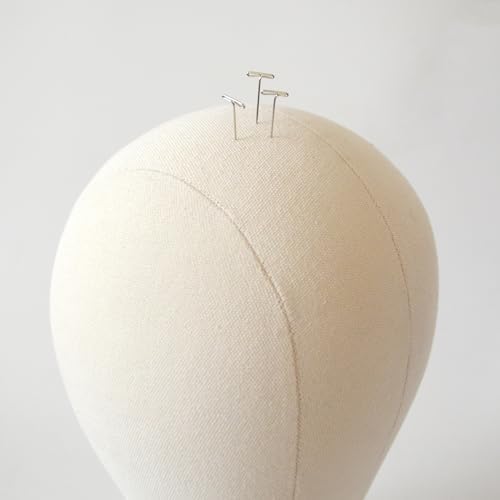 Wig Stand with Head 23 Inch Canvas Mannequin Head with Stand for Wigs Height Adjustable Tripod Wig Head Stand Wig Holder for Hair Styling with Extra Clamp Stand