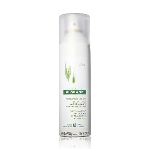 Klorane Ultra Gentle Dry Shampoo with Oat+ - Gentle Formula - Instantly Revives Hair and Eliminates Odor, Dirt, and Oils - Hypoallergenic & Vegan - Paraben & Sulfate-Free - 3.2 oz.