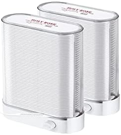 Dental Floss Picks Dispenser - 2 Boxes of Unflavored Flosser Toothpicks (176 Total Count) in Clear Cases for Adults - Hygienic Oral Care Solution for Clean Teeth.