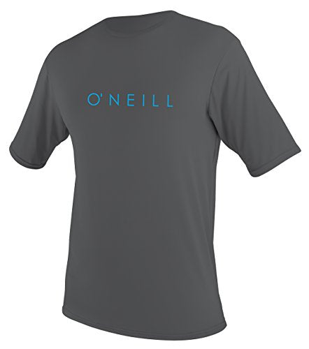 O'Neill Youth Basic Skins UPF 50+ Short Sleeve Sun Shirt, Smoke, 8