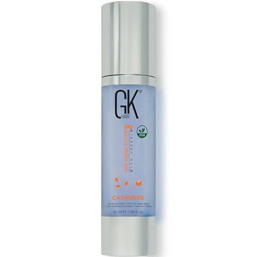 GK HAIR Global Keratin Leave in Cashmere Hair Smoothing and Styling Cream (1.69 Fl Oz/50ml) Argan Oil for Anti-Frizz Sleek Shine and Hydrates Dry Damaged and Unmanageable Hair Repair