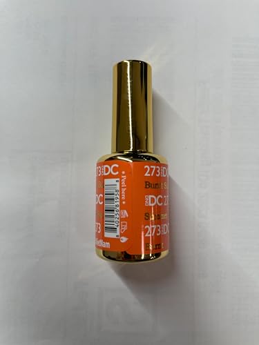 DND DC Gel Polish Set, Orange Collection, UV/LED GelPolish and Air Dry Nail Lacquer, Matching Chip-Free Polish Duo, 0.5 Fl Oz Each