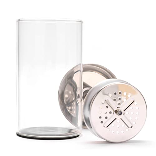 Unbreakable Disinfectant Jar - 21Oz Glass Sterilizing Jar with Removable Straining Tray for Nail Tools and Barber Supplies