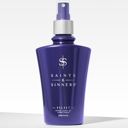 Saints & Sinners Velvet Divine Leave-In Moisturizing Conditioner Hair Detangler Spray for ALL TYPES. Helps Dry Dull Frizzy Coarse Tangled Thermally Environmentally Damaged