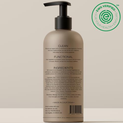 Men's Shampoo - EWG Verified Non-Toxic Formula, Fragrance-Free & Paraben-Free, Gentle Cleanse for All Hair Types, Premium Quality (300ML)