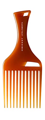 Cricket Ultra Smooth Hair Pick Comb for Volumizing, Detangling, and Reducing Frizz - Enriched with Argan, Olive Oil, and Keratin Infused, Ideal for Curly, Thick, and Long Hair