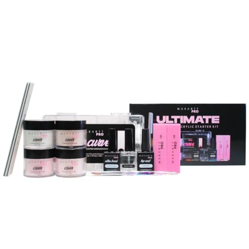 Acrylic Starter Kit for Beginners - Includes Pink & Clear Powder, High-Quality Acrylic Essentials Perfect for Aspiring Professional Nail Technicians
