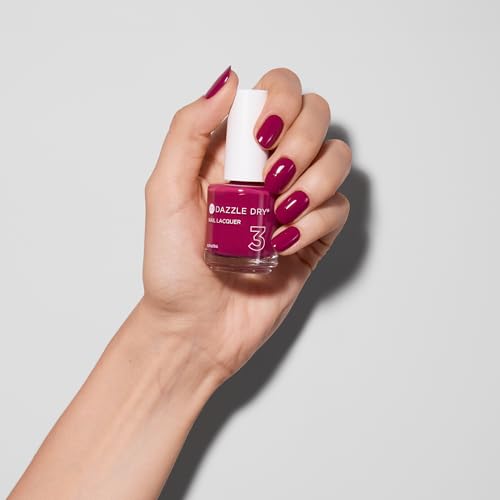 Dazzle Dry Nail Lacquer (Step 3) - Raspberry Rush - A raspberry with purple undertones. Full coverage cream. (0.5 fl oz)