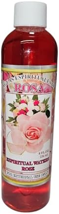 Spiritual Bath Water for Cleansing and Protection - Rose, Ruda, or Holy Water - 8 fl oz - Purifying Spiritual Ritual Use - Energy Cleansing and Healing (Rosa)