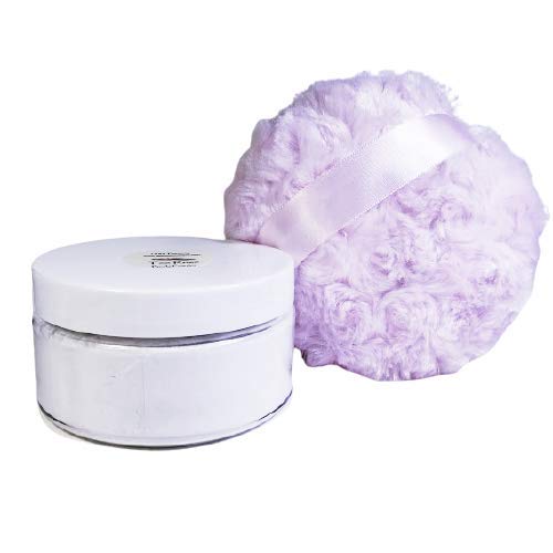 Lilac Scent Dusting Powder Gift Set - 8 oz Jar Talc-Free Silk Powder - Silky Body Puff