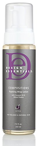 Design Essentials Compositions Foaming Wrap Lotion for Relaxed & Natural Hair, 7.5 Ounce