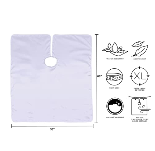 Cricket But First, Serotonin Hair Cutting Barber Salon Cape – Professional Hair Cutting Cape with with Durable, Adjustable Neck Closure, Comfortable and Lightweight Fabric - Mint