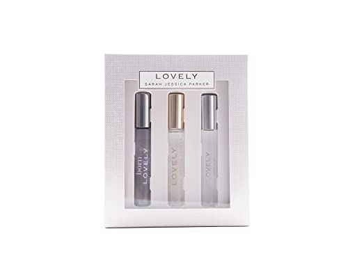 Sarah Jessica Parker Lovely for Women - 3 Pc Mini Gift Set With EDP Rollerball, Sheer EDP, and Born Lovely (0.33oz Each)