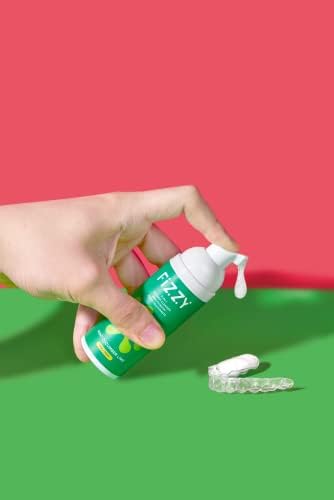 Fizzy 3-in-1 Foam Cleaner for Aligner, Retainer, Denture, Night Guard, MouthGuard, Invisalign | Free of Alcohol, SLS, Fluoride | Xylitol Mouthwash & Foam Toothpaste| Travel-Size, Mint Cucumber