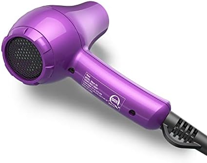 Mini Lightweight Hair Dryer for Pour Painting & RV Compact Travel Blow Dryer for Kids 1000W Ionic Dryer with Concentrator, Cool Shot Button