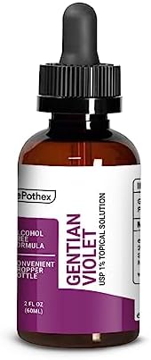 Gentian Violet USP 1% Topical Solution 2oz I Alcohol Free Infant Oral Cleanser I Nursing Safe Formula
