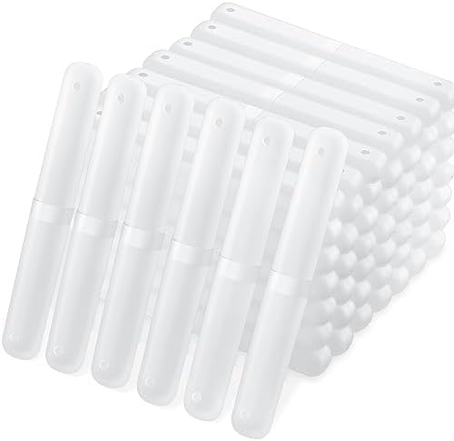 60 Pieces Plastic Toothbrush Holders Portable Travel Toothbrush Case Cover Protector Case Holders for Indoor Outdoor Travel Trip Home Camping School (Clear)