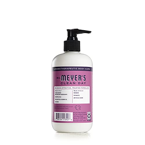MRS. MEYER'S CLEAN DAY Hand Lotion for Dry Hands, Non-Greasy Moisturizer Made with Essential Oils, Plum Berry, 12 oz Bottles, Pack of 3