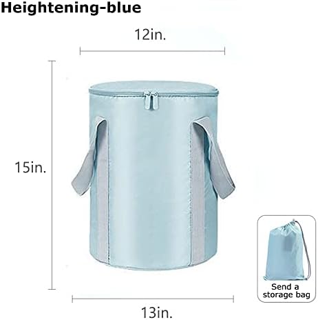 Portable Thermal Insulation Multifunctional Foldable Foot Soaking Bath Bucket Birthday Gift with Lid Home Travel Outdoor Camping Foot Soaking Spa Bucket, 7.4 US GAL,Blue