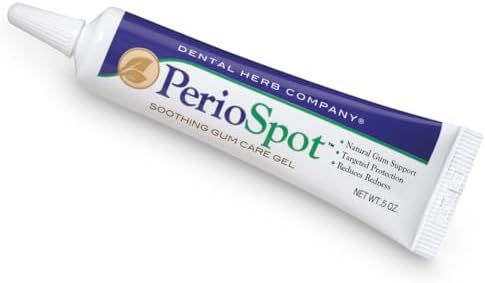 Dental Herb Company - PerioSpot Mouth Sore and Gum Care Gel - Soothes and relieves discomfort from Canker sores and Gum Irritation (.5 oz.)