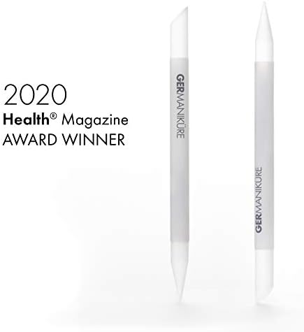 GERMANIKURE Clear Glass Cuticle Stick - No Sleeve - Ethically Made in Czech Republic - Cuticle Pusher & Remover, Callous & Dry Skin Fingertip File, Nail Shaper - No Case