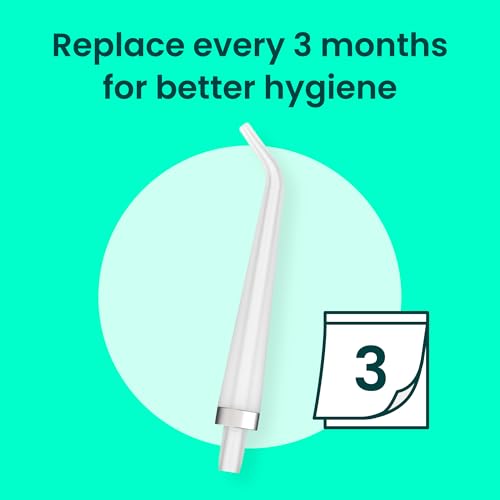 quip Water Flosser Tip Refills - Cordless Water Flosser Refill Tips - Teeth Cleaner Pick with 360 Degree Rotating Replaceable Tip, Rechargeable Water Dental Pick Refills - 3 ct