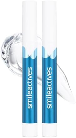 Smileactives Teeth Whitening Pen for White Smile, Fast Tooth Whitener and Stain Remover with Precision Brush Tip, Dental Quality Whitening Gel, Travel Pen, Easy to Use, Vanilla Mint Flavor, 2 Pack