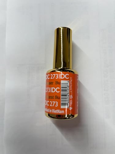 DND DC Gel Polish Set, Orange Collection, UV/LED GelPolish and Air Dry Nail Lacquer, Matching Chip-Free Polish Duo, 0.5 Fl Oz Each