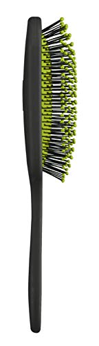 Conair The Knot Doctor for Premium Pro Detangling Brush for Wet or Dry Hair with Green Storage Case, Black