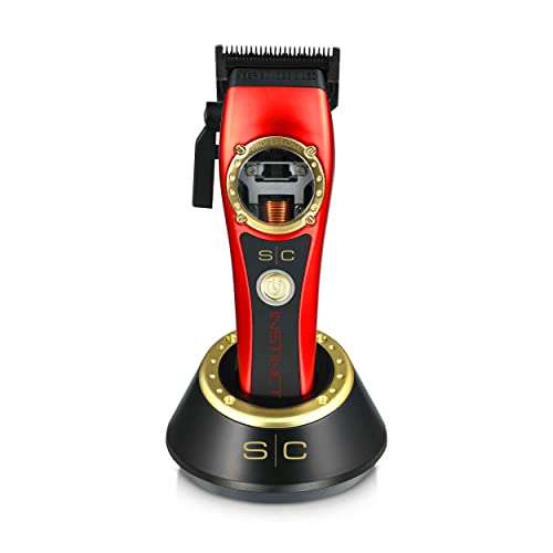Stylecraft Instinct Professional IN2 Vector Motor Cordless Hair Clipper with Intuitive Torque Control, 3 Modular Lids