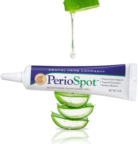 Dental Herb Company - PerioSpot Mouth Sore and Gum Care Gel - Soothes and relieves discomfort from Canker sores and Gum Irritation (.5 oz.)