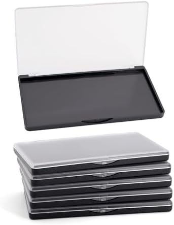 Magnetic Makeup Palette with Frosted Clear Top, 5 Pack Empty Eyeshadow Palettes depots Travel Storage Box for DIY Cosmetics Bronzer Highlights Powder (Small Palette - 5.5" x 3.1")