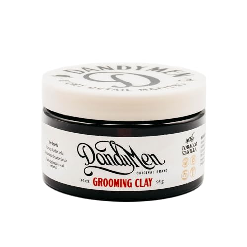 Grooming Clay – Strong Hold, Natural Matte Finish, and Flexible Styling with Kaolin Clay & Beeswax – Tobacco Vanilla Scent – 3.4 oz (1-pack)