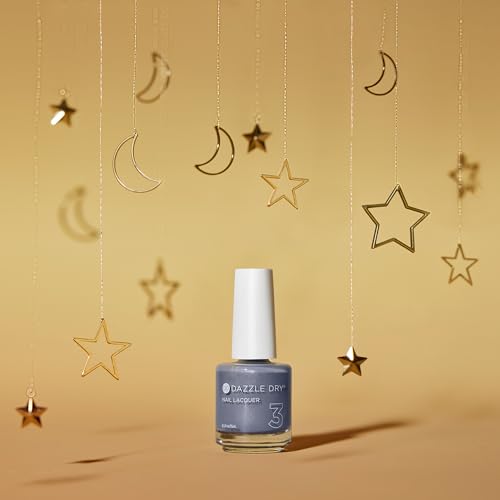 Dazzle Dry Nail Lacquer (Step 3) - Blue Moon - A muted slate blue gray with shimmer. Full coverage shimmer. (0.5 fl oz)