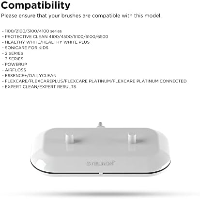 Galvanox Dual Toothbrush Charger for Philips Sonicare Electric Toothbrushes - Replacement for HX6100 Works with Protective Clean 4100, 6100, Kids Models & More (Waterproof Charging Base) 2-in-1