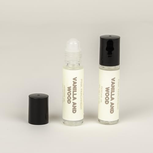 Vanilla And Wood Roll On Perfume Oil - .3 ounces Roll On Bottle | Phthalate Free Fragrance | Perfume For Women | Vegan Perfume