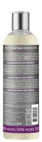 Design Essentials Oat Protein & Henna Deep Cleansing Shampoo for Relaxed & Natural Hair, Clarifies, Strengthens, & Volumizes Hair - Sulfate-Free, 12 Oz (Pack of 1)