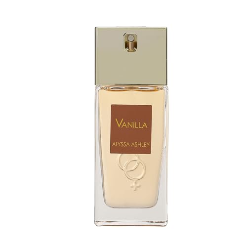 Alyssa Ashley Vanilla - Women Perfume with Caramel and Musk - Vanilla Perfume for Romantic Moments - Elegant Perfumes for Women - 1.01 oz EDP Spray