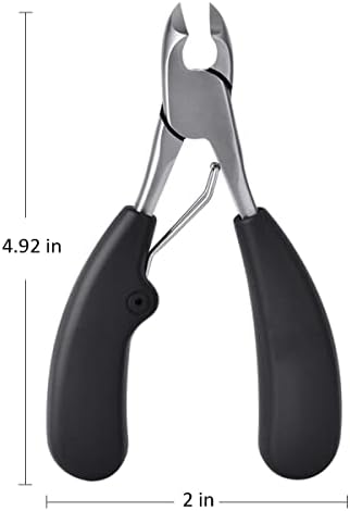 Podiatrist Toenail Clippers, Professional Thick & Ingrown Toe Nail Clippers for Seniors & Men, Pedicure Clippers Toenail Cutters & Super Sharp Curved Blade Grooming Tool