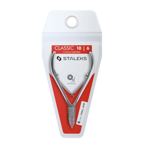 Staleks Classic Cuticle Nippers 10 – 8mm Blade Cuticle Trimmer Stainless Steel Ergonomic Grip Sharp & Durable Ideal for Manicure Home Use Only