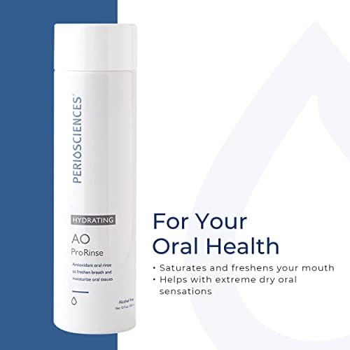 PerioSciences AO ProRinse Hydrating Oral Rinse with Antioxidants – Moisturizing Mouth Rinse for Gum Health & Oral Care – Fluoride-Free Mouthwash for Dry Mouth Sensations (10 Fl Oz / 300ml)