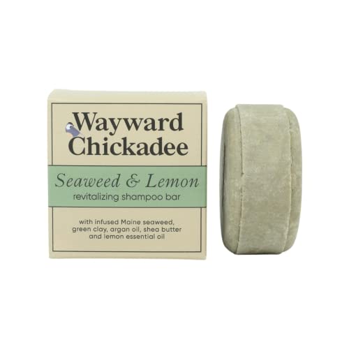 Seaweed & Lemon Revitalizing Solid Shampoo Bar - Sulfate-free, Paraben-free, Cruelty-free, Phthalate-free, pH balanced, Vegan, Zero-Waste - 2.5 oz (Pack of 1, up to 80 uses)