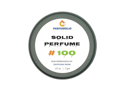 Solid Perfume #100 Inspired by Egyptian Musk Unisex Portable Non-Spill Fragrance Concentrated Long Lasting 7gm / 0.25 oz