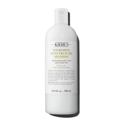 Kiehl's Nourishing Olive Fruit Oil Shampoo, Moisturizing Hair Shampoo for Dry & Damaged Hair, Leaves Hair Soft and Shiny, Restores Shine, with Avocado Oil & Lemon Oil